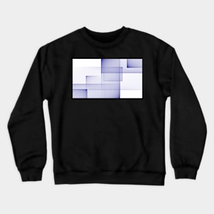 Abstract square and rectangle shapes illustration background Blue and white Crewneck Sweatshirt